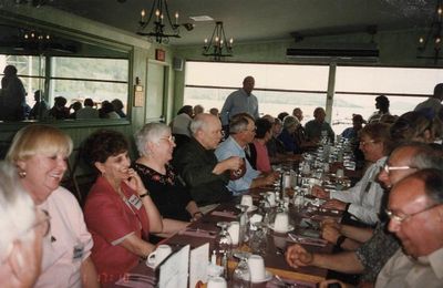 Cooperstown Reunion - 1996
L to R: Unknown man, #1: Unknown woman, #1; Unkn Woman, #2; Doris Vater Ward, `52; Ray Champlin, `53; Unknown man, #3; Anne Champlin?; Unknown man, #4; Unknown man, #5
