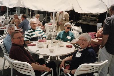 Cooperstown Reunion - 1996
Clockwise from the lower left: Paul Ward, `53; Marie Burns; Don Burns, `52; Kate Loucks Johnson, `51; Harry Johnson, `51; Doris Vater Ward, `52
