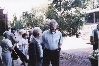 2002 Saratoga Springs Reunion
L to R: (back to camera) Barbara Strack McEvoy, `57; Bernard McEvoy, `57; Jeanne and ted Bayer, `51; Unknown man (Ken Ludlum?, `51); Al Kaehn, `52
