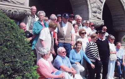 2003 Albany Reunion
Group at Oakwood Cemetery, Troy, NY
Faces now visible,  not visible in other Group Photo
Back Row: Fran Pavliga Zwicklbauer, `61
