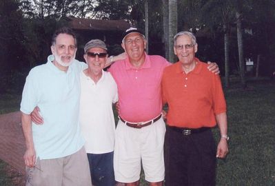 2004 Fort Meyers Beach February Mini Reunion of `53
Mike LaMarca; Bob Giammatteo; Ed Bonahue; Tom Benenati
