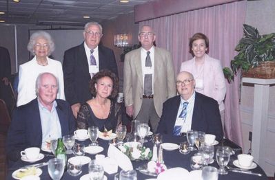 2006 Reunion 75th Anniversary 1953 1952
Seated, L to R: Peter and Phyllis Telfer, `53; Frank Fay, `53;
Standing: Louise Hann Egert, `55; Herb Egert, `53; Bob and Mary Anne Fitzgerald Lanni, `52
