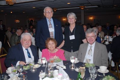 2006 Reunion 75th Anniversary 1951 Table
Seated, L to R:  Ted Bayer, `51; Jeanne Bayer; Al Kaehn, `51;
Standing, L to R:  Harold Johnson, `51; Kathryn Loucks Johnson, `51

