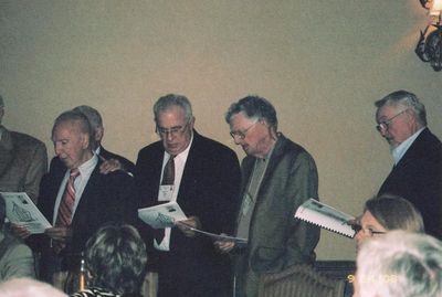 Canandaigua Reunion 2008
Potter Chorus
Bob Giammatteo, with Tom Benenati behind; Herb Egert; Carlton Coulter; Bernard McEvoy

