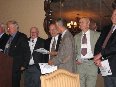 Potter Chorus at the Banquet
Paul Ward; Bob Umholtz; Pat Pearson; Bob Fairbanks; George Wood; and Jim Greene
