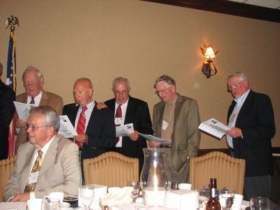Potter Chorus at the Banquet
Jim Panton; Bob Giammatteo; Herb Egert; Carl Coulter; Frank McEvoy; and Dr. Preston Pierce, in foreground
