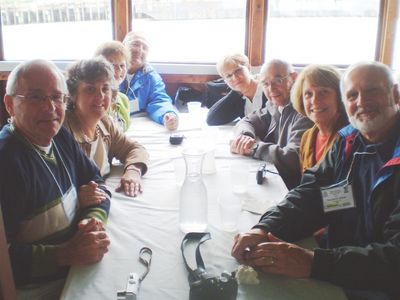 Saturday Boat/Lunch Trip
Clockwise from left: Fred Culbert, 65; Maureen Culbert; Marcia Sully, Dave Sully, 66; Judy Sharo Pearson, 66; Pat Pearson, 65; Bonnie Tomaszewski Kisiel, 67; Don Kisiel, 66
