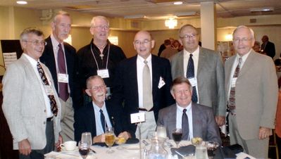 Saturday Evening Banquet
Seated: Bob Fairbanks, 64; Peter Schroueck, 65;
Standing: John Schneider, 65; Henry Maus, 62; Bob Benton, 64; Pat Pearson, 65; Dave Sully, 66.
