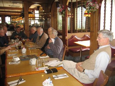 2012 Albany Luncheon at 76 Diner, October 17
L to R: John Schneider, `65; Bob Umholtz, `51; Paul Ward, `53; Ken Doran, `39; Milan Krchniak, `53; Doug Davis, `69
