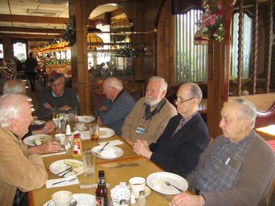 2012 Albany Luncheon at 76 Diner, October 17
L to R: John Schneider, `65; Bob Umholtz, `51; Paul Ward, `53; Ken Doran, `39; Milan Krchniak, `53
