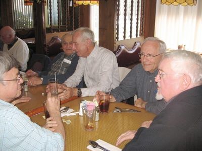 2013 Albany Luncheon at 76 Diner April 17
L to R: Milan Krchniak, `53; Peter McManus, `54; Fred Culbert, `65; Frank McEvoy, `57; John Schneider, `65
