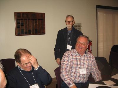 2016 Albany Luncheon & 85th Anniversary April 12, 2016
L to R: Carl Miller, `68; Richard Szymanski, `67; Bob Fairbanks, `64 (in background)
