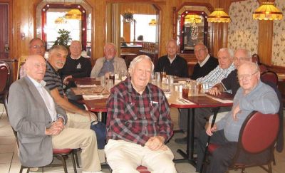 2015 Albany Luncheon at Route 7 October 14
Clockwise from Bottom: Paul Ward, `53; Jim Morrissey, `57;  Gerry Leggieri, `68; Richard Szymanski, `67; Jack Higham, `57; Bernie McEvoy, `57; Peter McManus, `54; John Centra, `54; Claude Palczak, `53; Fred Culbert, `65; Bob Umholtz, `51
