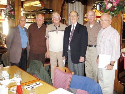 2007 Albany Luncheon at 76 Diner, Latham 4 Presidents Attend, November 13
Four Presidents Attend:  Tom Benenati, `53, who accompanied Carlton; Paul Ward, Pres., 1953; Carlton Coulter, Pres., 1935; Ken Doran, `39; Tom Yole, Pres., 1952; Fred Culbert, Pres., 1965. 
