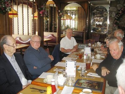 2010 Albany Luncheon at 76 Diner Nov 10
L to R: Ken Doran, `39; Bob Umholtz, `51; Jack Higham, `57; 
(Hidden) Jim Panton, `53; and Carlton Coulter, `35; Paul Ward, `53
