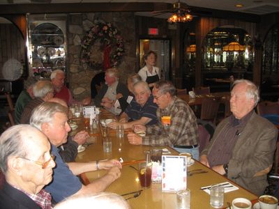 2009 Albany Luncheon at 76 Diner Dec 16
From the Left: Ken Doran; Paul Ward;
From the Right: Jim Panton; Joe Zanchelli; Ted Bayer; Milan Krchniak; Frank McEvoy
