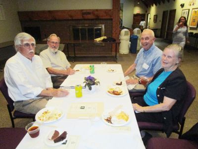 100th Anniversary Commemoration Aug. 8, 2018
L to R: (Temporarily missing from table) Paul Ward, `53; Geoff Williams,UAlb Archivist, Retired; Gene McLaren, `45; Peter McManus, `54; Jan Mack Higham, `58; (Taking the photo) Jack Higham `57
