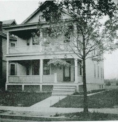 Potter House 2 - 205 Ontario Street
This photo is from the 1936 Pedagogue.  Note the EEP sign over the stairway.  This house was occupied by the Club in the Fall 1935.  The Club held its first open house in Fall of 1935.  At the time there were 11 Potter upper classmen residing at the house. It continued  as a Potter residency until the Fall of 1938, at which time the move was made to 495 State Street.  This information from Norm Arnold, `40, who lived right across the street with Richard Dooley, `40, in their Frosh year.   The earliest date of occupancy and details of the Open House have been confirmed from University records by Paul Ward, `53.  There is some dispute about the correct address on Ontario.  Some sources say it was 203.  even 213 was mentioned.  The house pictured at 205 sits at the corner of Ontario and State Streets. The area to the rear of the house is vacant in the 1936 picture.  The building was apparently owned by the College.  After the move by Potter Club to 495 State Street, it was then occupied by Sigma Lambda Sigma, according to information on their web site (see links on our home page). 

